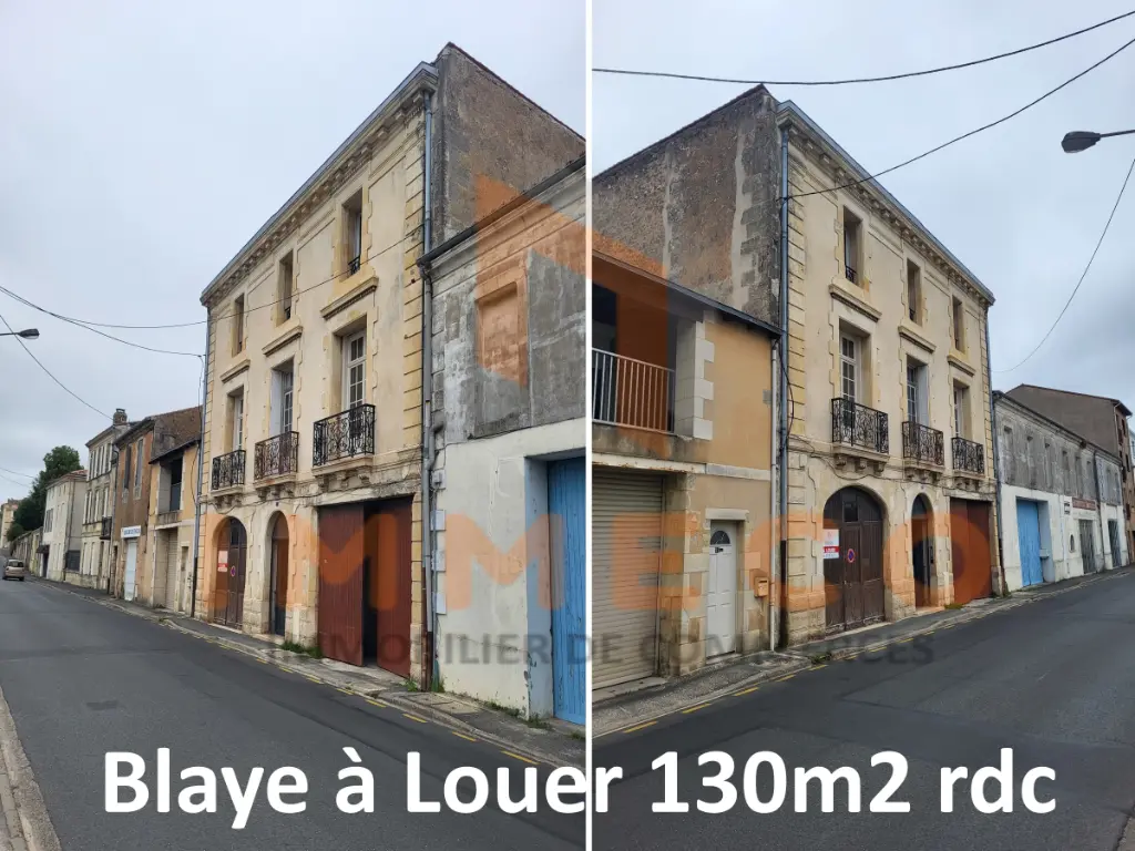 Blaye à Louer 130m2 Rdc